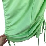 BUMPSUIT Sz L Women's Neon Green Lexi Off the Shoulder Long Sleeve Mini Dress Photo 10