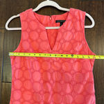 Banana Republic  coral eyelet pattern lined dress size 6 sleeveless‎ Photo 4