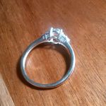 Lab Created White Sapphire Sterling Silver Radiant Promise Ring (Size 9) Photo 6