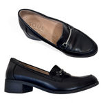 Naturalizer Soul Black Faux Leather Loafers Womens 7.5 Preppy Flats Comfort Shoe Photo 0