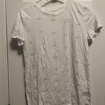 PINK - Victoria's Secret White Victoria Secret VS Pink Perfect
Crew Tee All Over Script Logo XS Photo 0