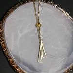 Gold tone lariat necklace Photo 0