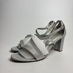 Dream Paris DREAM PAIRS Madison Ankle Strap Low Chunky Black Heel Sandal in Silver/Glitter Photo 1