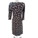 Boden penny Jersey dress 3/4 sleeve bunny print holiday sz 4 long Black Photo 4