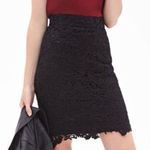 Forever 21 Black Crochet Lacy Pencil Skirt S Photo 0