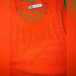 ZARA  Chenille Orange Sleeveless Knit Mini Dress size Large Photo 4