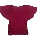 Charlotte Russe Womens Small Red Maroon Short Sleeves Round Neck Blouse T Shirt Photo 0