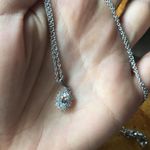 Natural White Topaz Sterling Silver Necklace Photo 3
