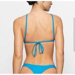 SKIMS  Signature Swim High Neck Top Turquoise Size Medium Photo 1