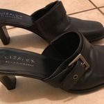 Liz Claiborne Black leather mules size 8 Photo 0
