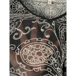 Avenue  Women's Paisley Handkerchief Pointed Hem Tunic Black & White Size 22/24 Photo 4