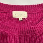 MELLODAY NWOT Fuschia Two Pocket Pullover Knit Hi Low Sweater Photo 3