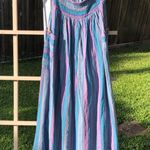 Urban Outfitters UO Betsey Linen Halter Blue Boho Midi Dress  S Photo 9