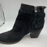 Sam Edelman Black Suede Ankle Boots Buckle Western Booties Womens 8 Photo 9