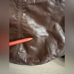 Anne Klein Vintage  for Calderon Brown Leather Hobo Shoulder Bag 90s Retro Chic Photo 13