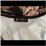 Vision Maxi Dress Womens Large Black Leaf Print Long Wrap Dress Tie Waist NWT Photo 2