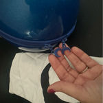 Marine Serre Mini Ball Chain Shoulder Bag Dark Sapphire Blue Photo 1