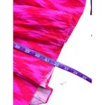 Pomander Place Hot Pink Ikat Kenzo Dress Tiered V Neck Long Sleeve Mini XS Photo 5