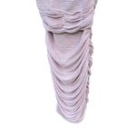 Miss Circle NY Women's XL Ruched Bodycon Midi Dress Light Pink Party Photo 3