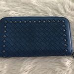 Bottega Veneta Bottega Veneta Leather Intrecciato Studded Zip Around Wallet Photo 1