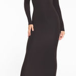 SKIMS  Fits Everybody crew Neck long sleeve Dress, BLACK, Size 2X, $88 Photo 0
