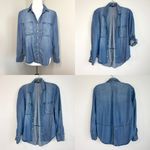 Velvet Heart  Blue Tencel Denim Shirt Small Long Sleeve Photo 11