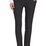 Theory Women's Ankle Dress Pants Size 6 Black Jacquard Slim Career Evening Pant Photo 12