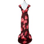 Formal Dress 12 Y2K Long Special Occasion Gown Floral Holiday Party Large Boho Brown Photo 4