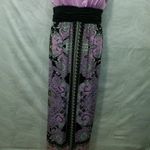 Just Love Sleeveless Halter Dress   Purple Paisley Matte Jersey  Dress Size 1X Photo 5