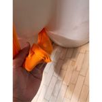 Orange Asymmetrical Cutout bodysuit size XSMALL Orange Photo 5