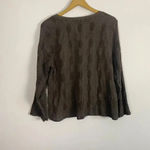 Flax  Brown Crinkle Linen Top Photo 9