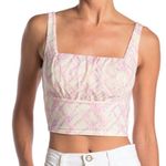 Abound bustier cream pink purple tank crop top Photo 0
