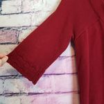 CHELSEA & THEODORE BURGUNDY KNIT HEAVY CARDIGAN L Red Size L Photo 3