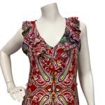 Ralph Lauren Lauren  Medium Paisley Swing Dress Ruffle Neckline- MISSING BELT Photo 2