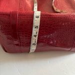 Source Unknown RED PATENT LEATHER FAUX CROC SKIN TOTE BAG NICE SIZE GREAT FOR HOLIDAYS Photo 9
