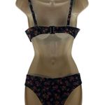 Peek & Beau Fuller Bust High Leg Bikini Bottom Winter Floral Womens Size 10 Black Photo 8