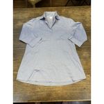 Ann Mashburn  Blue 3/4 Sleeve Size Small Popover Tunic Collared Preppy Photo 1