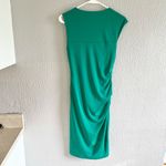 Halston Heritage [] Green Ruched Side Dress-Size medium Photo 3