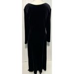 Amanda Smith  Velvet Velour Long Sleeve Maxi Dress Wednesday‎ Style Black Size 12 Photo 9