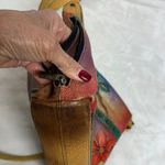 Anna Hand Painted Leather Crossbody Messenger Flap Bag with built in wallet like Photo 6