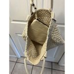 A New Day Crochet Ivory Beige Satchel Tote With Pouch Womens Tote NEW! Target! Photo 2
