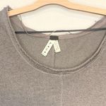Free People Side Slit Raw Hem Lightweight Sweatshirt Pullover Tunic Size S Photo 4