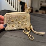 Jimmy Choo  Gold Metallic Star Studded Key Holder Wallet with COA Photo 7