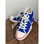 Sandro Paris Anouk Flame Solde Canvas Sneakers Royal Blue Lace Up US Size 8 Photo 1