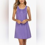 Ekouaer  Women's Nightgown Sleeveless Sleepshirt Sexy Sleepdress Sleepwear Photo 1