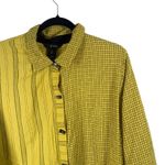 Ali Miles Yellow Striped Plaid Button Front Tunic Shirt Artsy Boho Work Women 1x Photo 1