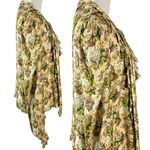 Manoush Dainty Ethereal Romantic Ruffle Button Down Shirt Rose Garden Bow 6 Tan Size 38 Photo 5