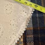 White Lace Floral Embroidery Short Sleeve Mini Dress BOHO Size L Photo 14