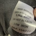 GiGio Gray Ribbed A Line Button Henley V Neck Long Sleeve Dress Oversized Small Photo 12