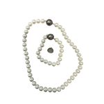 Heidi‎ Daus Pearl tassel Necklace set Silver Tone Magnetic Clasp White Photo 0
